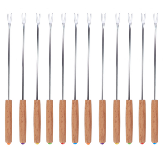 GrillForge™ 12-Piece Stainless Steel BBQ Skewer Set